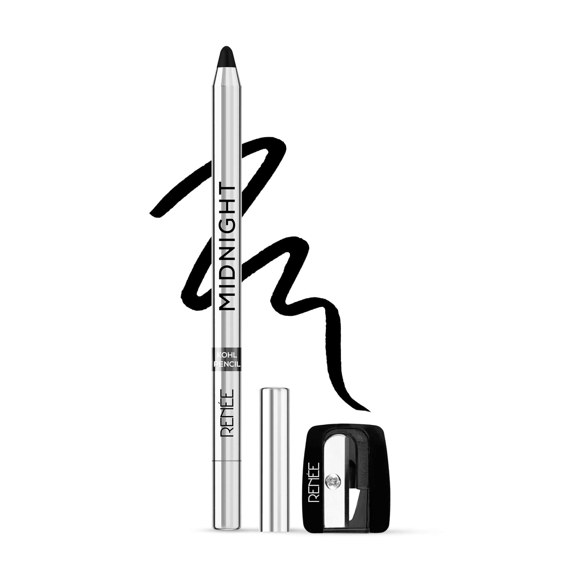 Renee Midnight Kohl Pencil – Intense Black, Long-Lasting, Smudge-Proof Perfection